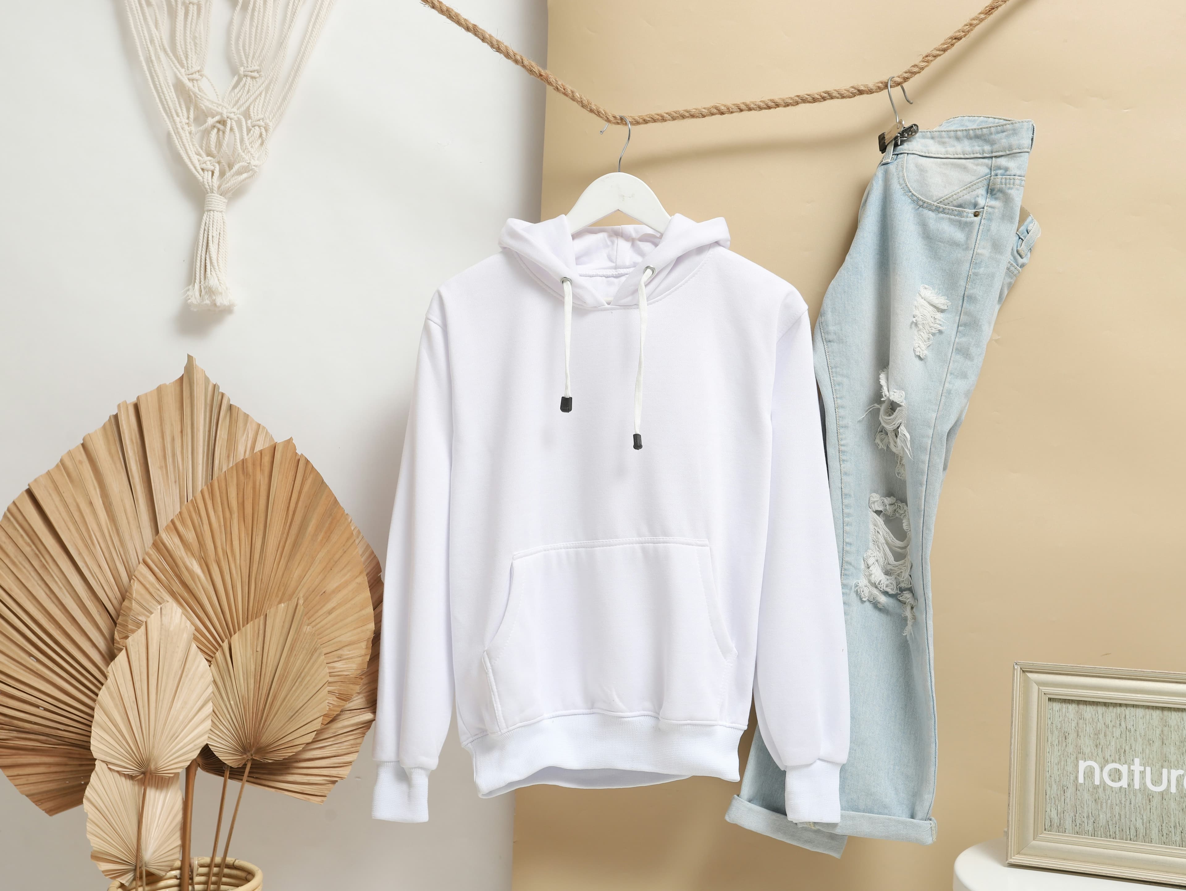 Rejig signature white hoodie